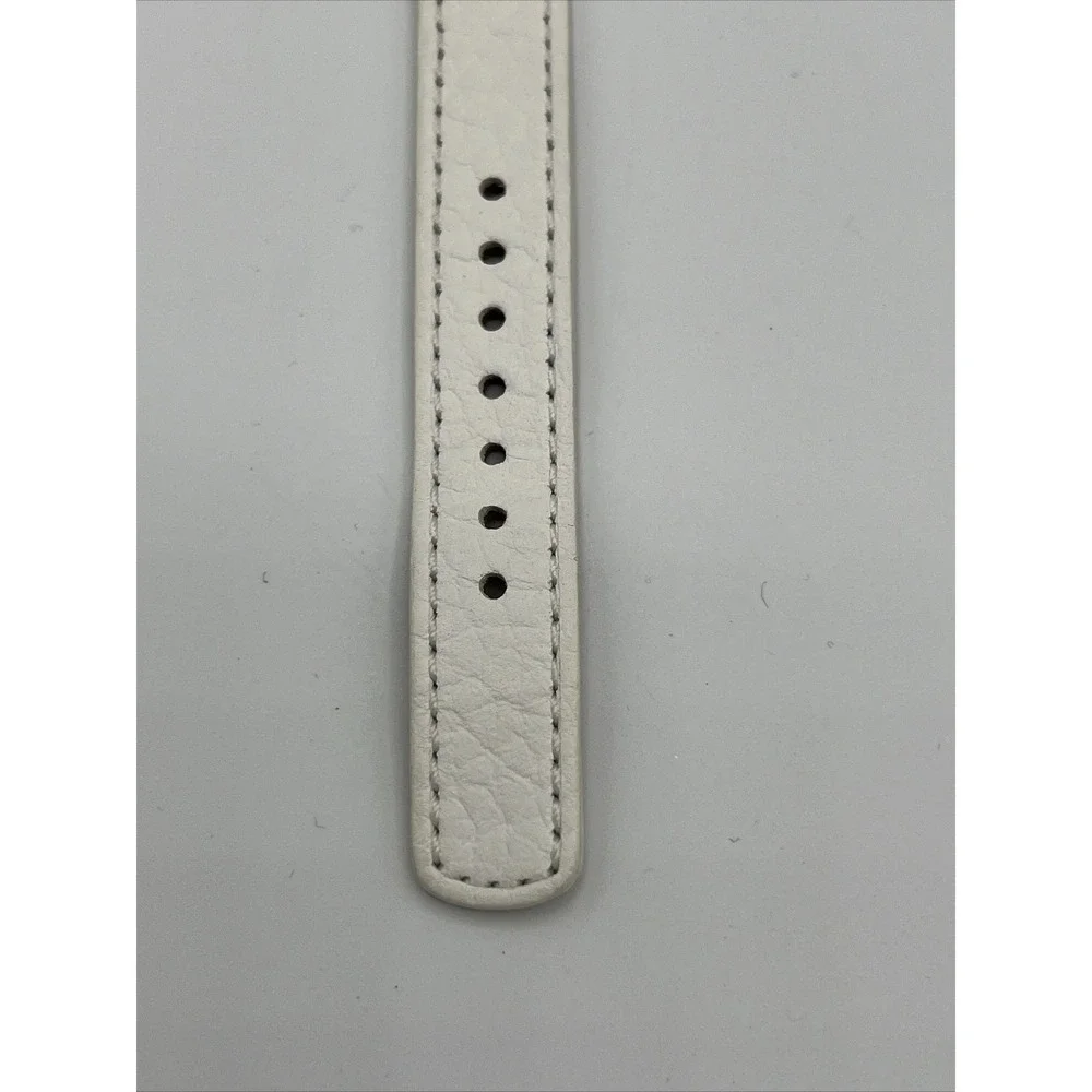 Women's Relic‎ Watch White Leather Bund Band 25mm Silver Tone Case